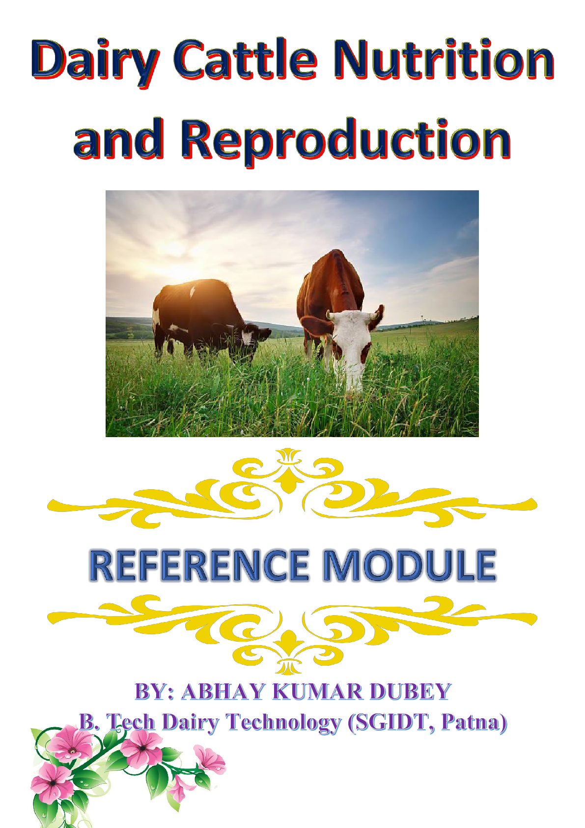 Dairy Cattle Nutrition And Reproduction Notes For Dairy & Food ...