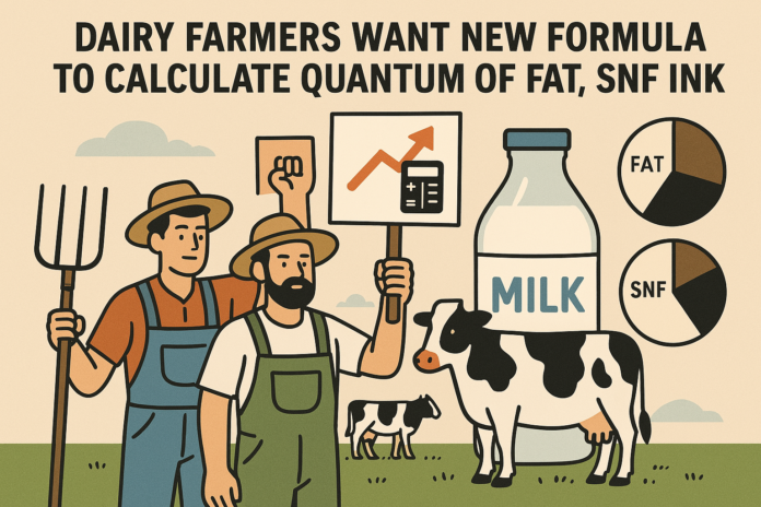 Dairy farmers want new formula to calculate quantum of fat, SNF in milk Dairy farmers want new formula to calculate quantum of fat, SNF in milk