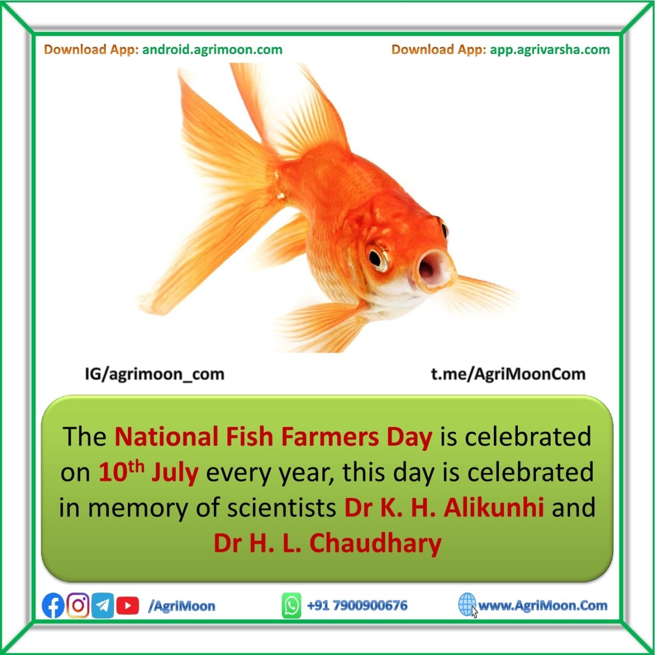 National Fish Farmers Day 10 July 2021 AgriMoon