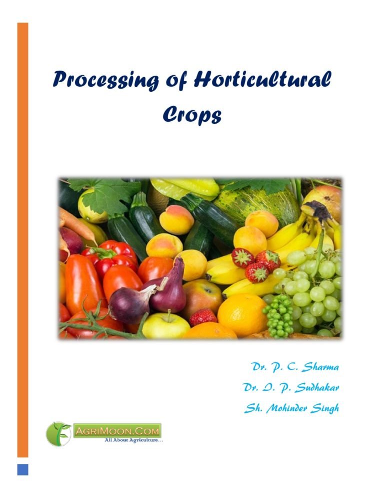 Processing of Horticultural Crops PDF Book Free download AgriMoon