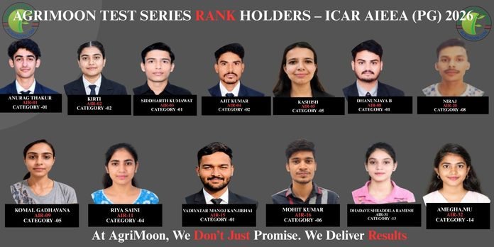 AgriMoon Test Series Rank Holders – ICAR AIEEA (PG) 2026