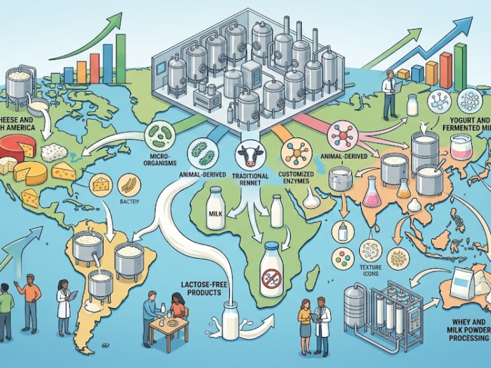 Global Dairy Enzymes Market Set to Cross $1.31 Billion by 2034 Global Dairy Enzymes Market Set to Cross $1.31 Billion by 2034