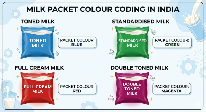 Why Milk Packets in India Use Blue, Green and Orange Colours