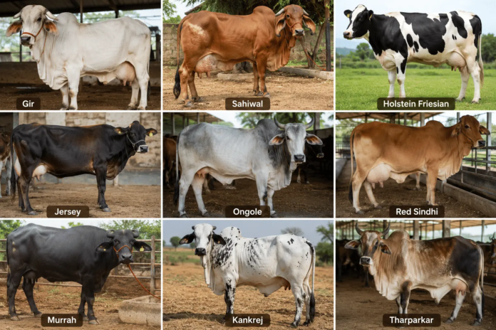 Top 8 Dairy Cattle Breeds in India: Choosing the Right Breed for Higher Milk Production and Farm Profitability