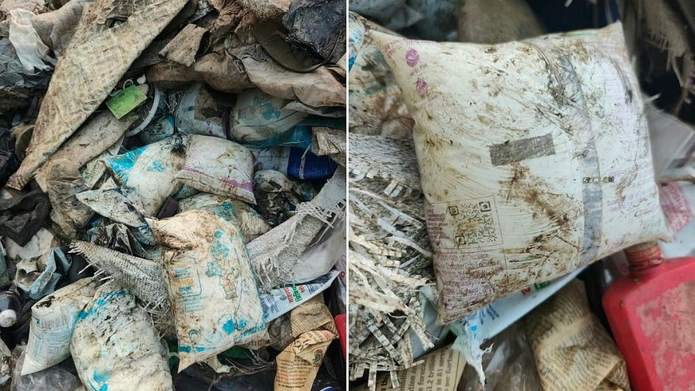 Around 100 Branded Milk and Curd Packets Found Dumped in Navi Mumbai Mangroves