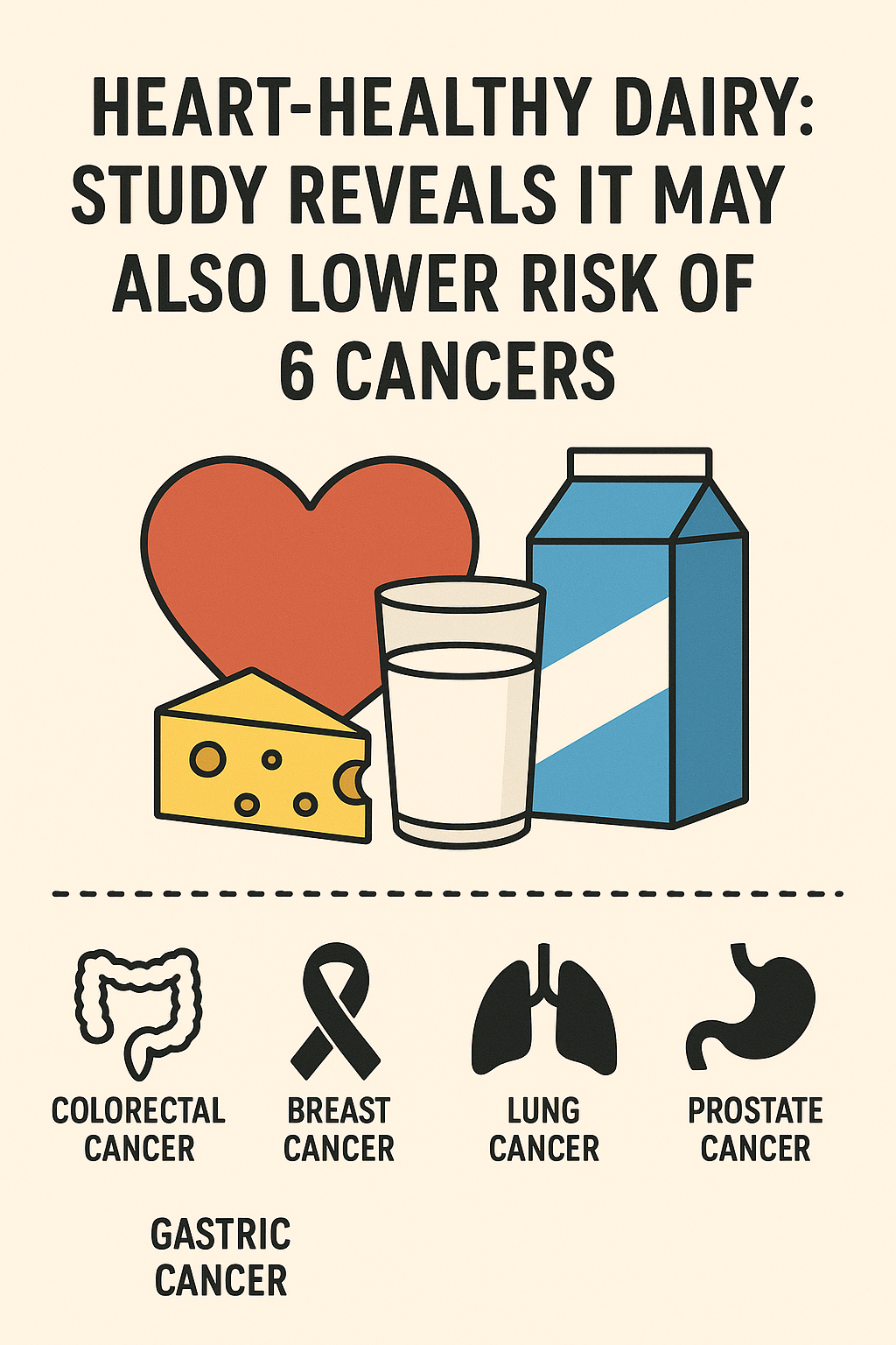 Heart-Healthy Dairy: Study Reveals It May Also Lower Risk of 6 Cancers