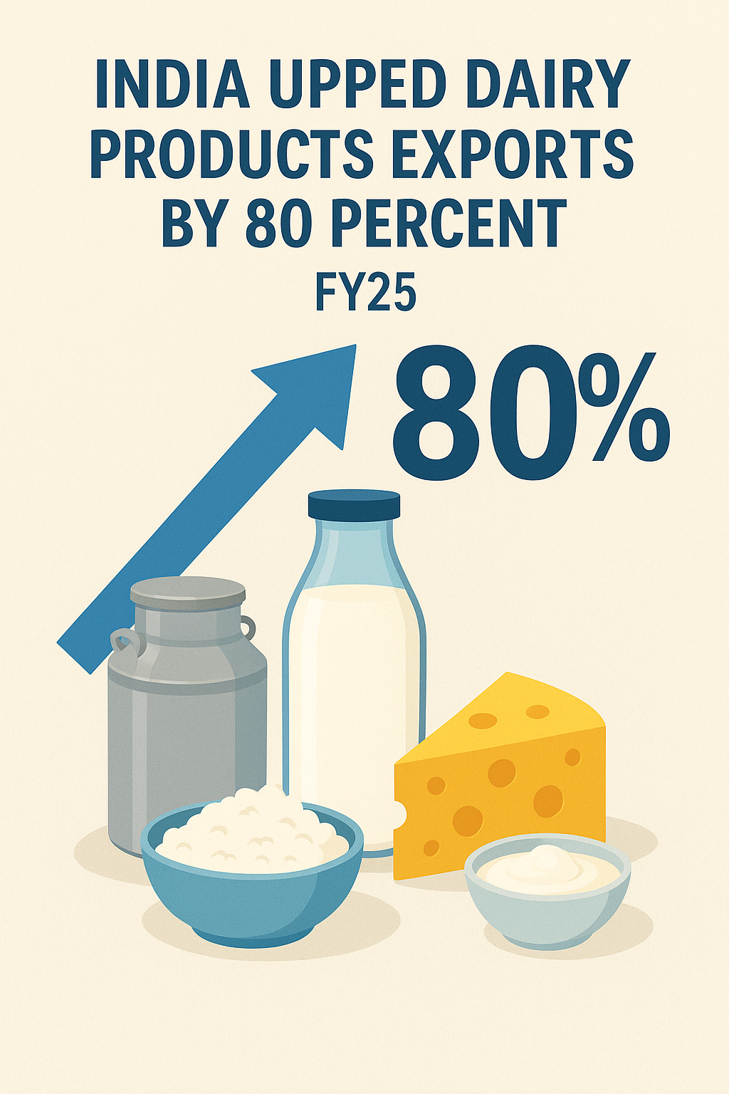 India Upped Dairy Products Exports by 80 Percent FY25