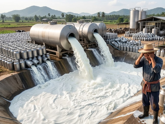 Dairy Crisis in Thailand as Daily Milk Surplus Exceeds 200 Tonnes